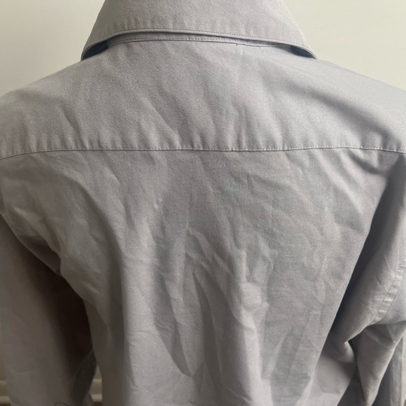 Gray Distressed Slim Fit Button Down! - Picture 4 of 14